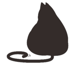 Black triangle cat sticker #8003531