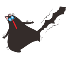 Black triangle cat sticker #8003532