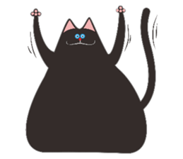 Black triangle cat sticker #8003533