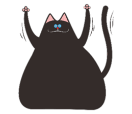 Black triangle cat sticker #8003533
