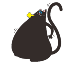 Black triangle cat sticker #8003535