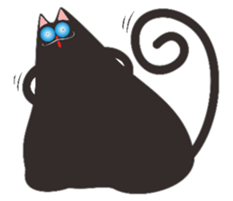 Black triangle cat sticker #8003536