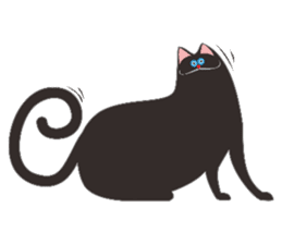 Black triangle cat sticker #8003538