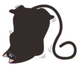 Black triangle cat sticker #8003539
