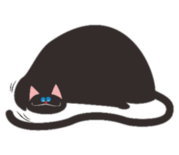Black triangle cat sticker #8003540