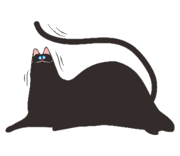 Black triangle cat sticker #8003541