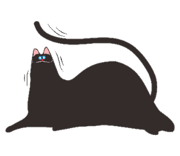 Black triangle cat sticker #8003541