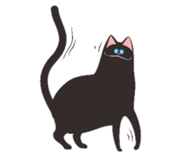 Black triangle cat sticker #8003542