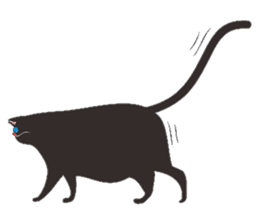 Black triangle cat sticker #8003543