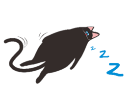 Black triangle cat sticker #8003545