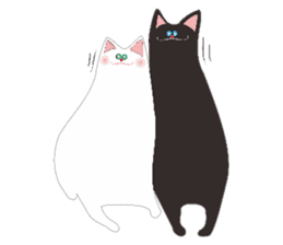 Black triangle cat sticker #8003549
