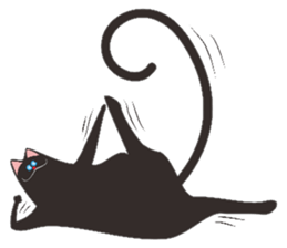 Black triangle cat sticker #8003551