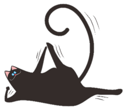 Black triangle cat sticker #8003551