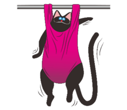 Black triangle cat sticker #8003552