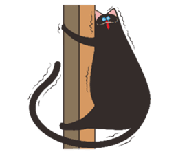 Black triangle cat sticker #8003553