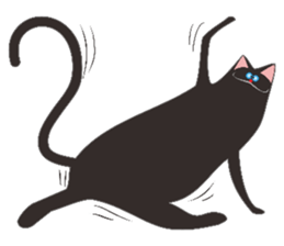Black triangle cat sticker #8003554