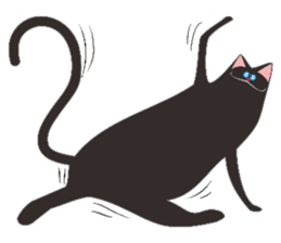 Black triangle cat sticker #8003554