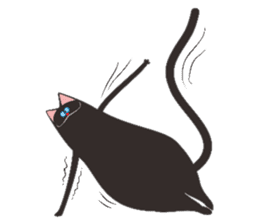 Black triangle cat sticker #8003558