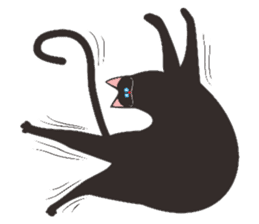 Black triangle cat sticker #8003563