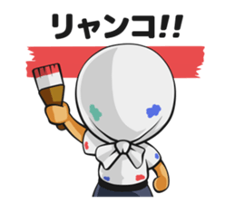 TOSHI of a painting teacher sticker #8004045