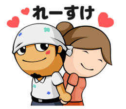 TOSHI of a painting teacher sticker #8004054