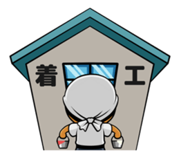 TOSHI of a painting teacher sticker #8004056