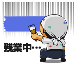 TOSHI of a painting teacher sticker #8004062