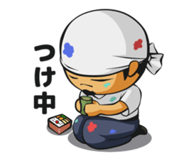 TOSHI of a painting teacher sticker #8004068