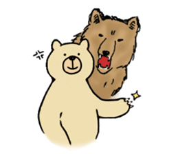 Gentle Bear and his friend sticker #8005420