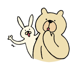 Gentle Bear and his friend sticker #8005425