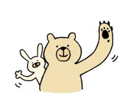 Gentle Bear and his friend sticker #8005436