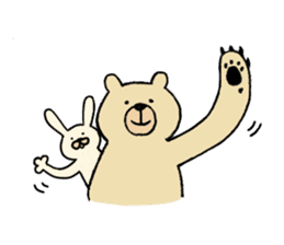 Gentle Bear and his friend sticker #8005436