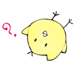 polite japanese and chick sticker #8006227
