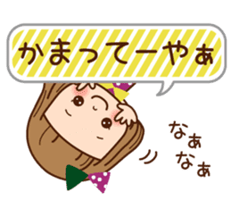 The Kansai word of the girl. sticker #8006390