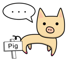 The amiable animals (English) sticker #8006446