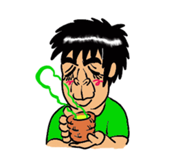 Man with a hot heart sticker #8007767