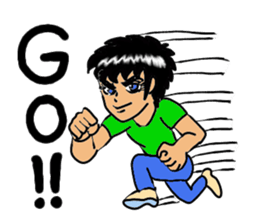 Man with a hot heart sticker #8007792