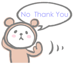 Kawaii Teddy Bear 3 (English ver.) sticker #8008239