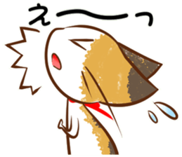 Calico cat of a red ribbon sticker #8008968