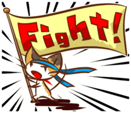 Calico cat of a red ribbon sticker #8008997