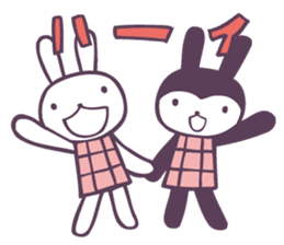 White Rabbit and Brown Bunny sticker #8009340