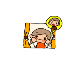 ORANGE chan for couples.(girls use) sticker #8009473