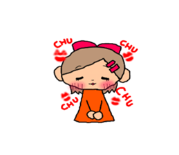 ORANGE chan for couples.(girls use) sticker #8009481
