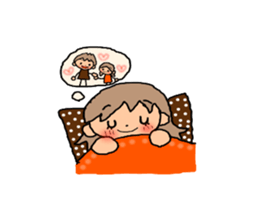 ORANGE chan for couples.(girls use) sticker #8009483