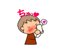 BROWN kun for couples(boys use) sticker #8009782