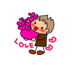BROWN kun for couples(boys use) sticker #8009799