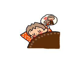 BROWN kun for couples(boys use) sticker #8009803