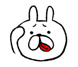 The loosely cute white rabbit.2 sticker #8010410