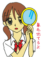 Cute girl invective. sticker #8012435
