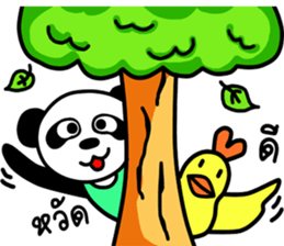 Panda & Chicken Friends Forever sticker #8012725